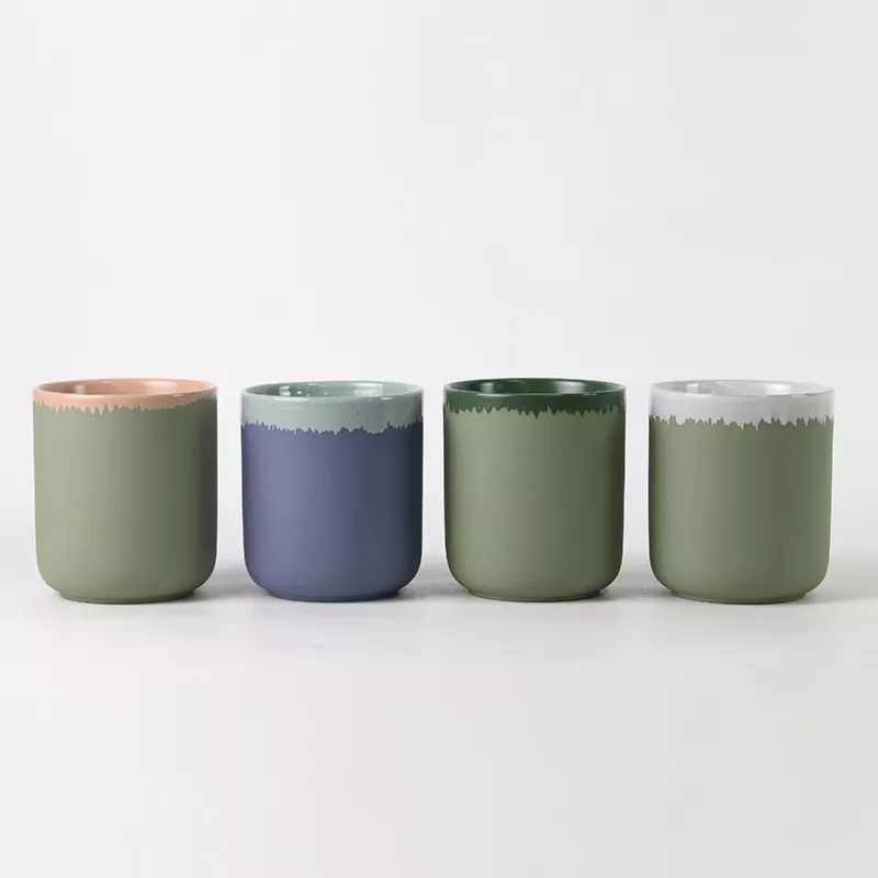 Naturaalset värvi viimistlusega keraamiline küünlaalus