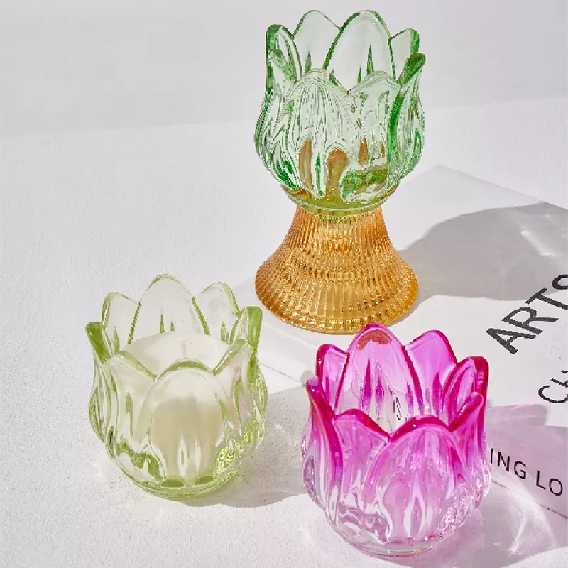 Värviline Merveilles Florales Glass Candlestick