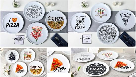Pizza Themed Ceramic Plate Set