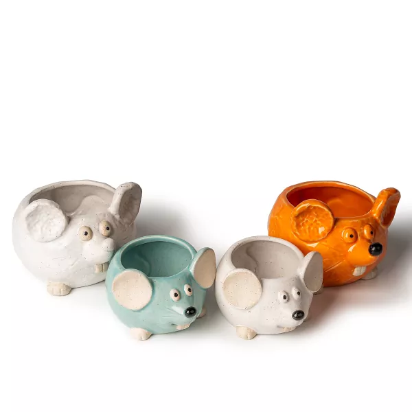 Hiirekujulised keraamilised küünlajalad